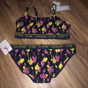 NWT! CK Unlined Bralette and Bikini